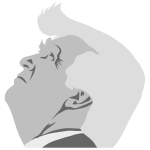 Grayscale Trump Profile