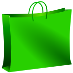 Green bag vector illustration