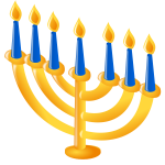 Hanukkah candlestick symbol