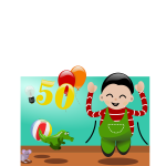 Happy to be 50 vector illustration
