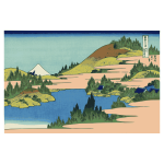 Lake of Hakone in Sagami Province Canvas vector image