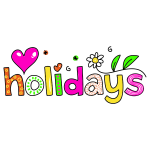 Holidays typography