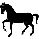 Simple horse silhouette