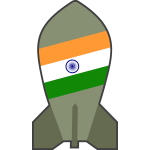 Vector image of hypothetical Indian nuclear bomb