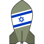 Vector drawing of hypothetical Israeli nuclear bomb