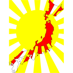 Japan Map Flag