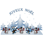 Vector illustration of Merry Christmas card in French