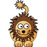Male lion cartoon clip art