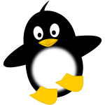 Little funny penguin