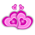 Loving hearts vector illustration
