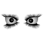 Vector image of mad eyes