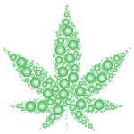 Marijuana Leaf Circles Prismatic 3