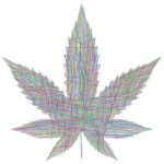 Marijuana Leaf Lines Prismatic