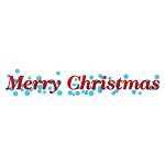 Merry Christmas banner with snowflakes vector clip art