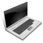 Vector image of notebook computer