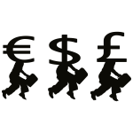 Money people silhouette vector image