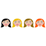 Multicolored Hair Women