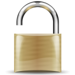 Vector image of bronze padlock