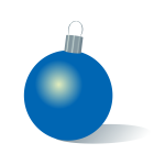 Christmas bauble blue color