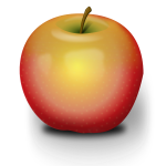 Vector illustration of light opacity apple