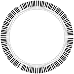 Piano Keys Circle Large