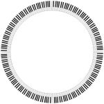 Piano Keys Circle Medium