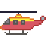 Pixel art helicopter