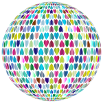 Prismatic Alternating Hearts Sphere 3 No Background