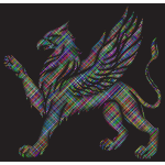 Griffin with prismatic pattern