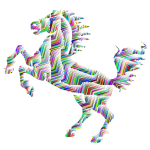 Prismatic Horse Silhouette Abstract Line Art