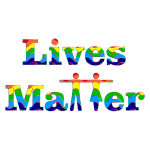 Prismatic Lives Matter Typography 3 Variation 2
