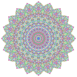 Prismatic Tiles Geometric Mandala II No Background