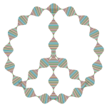 Prismatic Waves Peace Sign