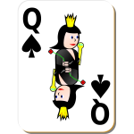 Queen of Spades gaming card vector image
