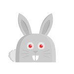 Vector drawing of bunny with long ears