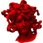 Red Medusa's head