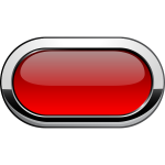 Thick grayscale border red button vector graphics