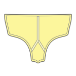 Yellow panties vector illustration