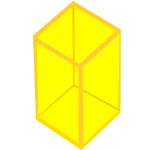 Yellow transparent cube