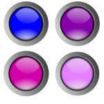 Finger size colorful buttons vector image