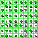 Shapes pattern in green color
