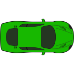 Green racing car vector illustration