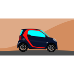 Animation of a mini car