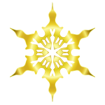 Vector illustration of decorated gold snow flake