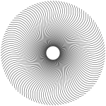 Spiral line circle vector drawing