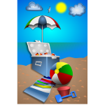 Beach fun set vector image