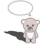 Talking teddy bear vector clip art