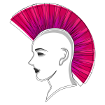 Vector graphics of stylized punk