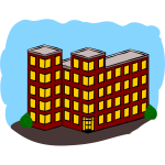 Vector graphics of an apartment building