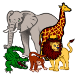 African animals vector illustration